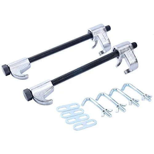 FreeTec 2tlg. Profi Federspanner Set 12 Zoll - Federkompressoren, robust aus geschmiedetem Stahl für sichere Handhabung und einfache Installation von Coil Springs bei PKWs und leichten Nutzfahrzeugen.