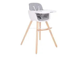 Kikkaboo 2 In 1 Woody Hochstuhl Beige - Kinderhochstuhl 2 in 1 Woody, vielseitig einsetzbar als Hochstuhl und Kinderstuhl, mit 3-fach verstellbarem Tisch und sicherem 5-Punkt-Gurtsystem für Kinder ab 6 Monaten.