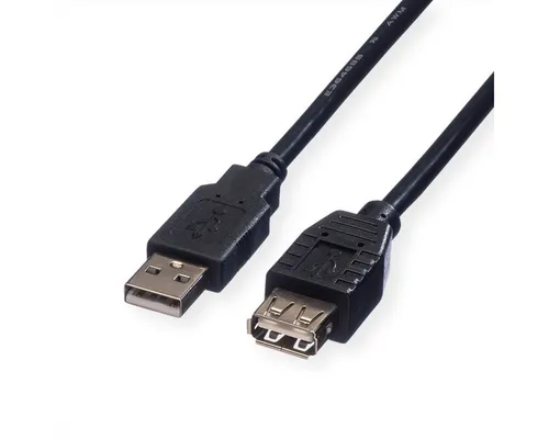 ROLINE USB 2.0 Verlängerungskabel USB-Kabel, USB 2.0 Typ A Männlich (Stecker), USB 2.0 Typ A Weiblich (Buchse) (300.0 cm), Typ A-A, ST/BU