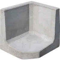 L-Stein Eck Winkelstein grau 50 cm x 7 cm x 40 cm - Kanteneinfassungen aus robustem Beton, ideal für eine stilvolle und langlebige Gestaltung von Gärten und Wegen.