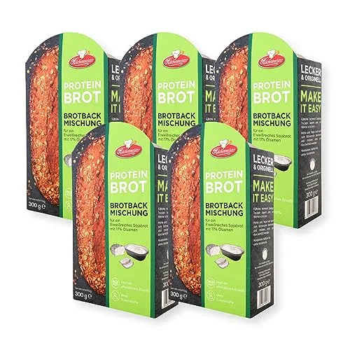 BIELMEIER Küchenmeister Proteinbrot 1,50 KG - Brot-Backmischungen für kohlenhydratreduziertes Proteinbrot, einfach zuzubereiten ohne Zusatzstoffe – ideal für Low Carb-Ernährung!