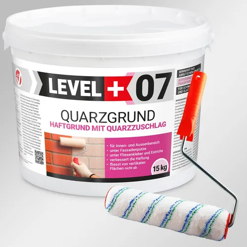 Haftgrund 15Kg Quarzgrund Weiß mit Streichroller
