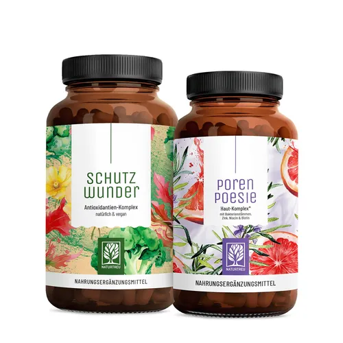 Hautzauber Paket Hautpflege von innen Zink Biotin Probiotika NATURTREU®