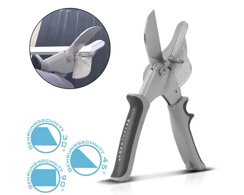 STAHLWERK Gehrungsschere Gehrungsschneider Einstellbare Winkel 30°, 45°, 90°