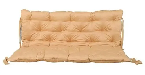 Home Feeling Bankauflage mit Rückenteil, Polsterauflage, ca. 120x98 cm, beige - Gemütliche Bankauflage mit Rückenteil, ideal für Gartenmöbel. Schafft ein einladendes Ambiente und zusätzlichen Komfort.