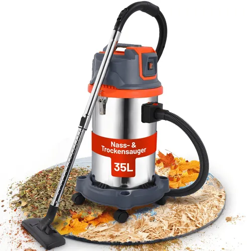 2mGoods Nass-Trocken-Sauger mit 4in1 Zubehör - Nass-Trockensauger mit 1600W Kupfer-Doppelmotor und waschbarem Baumwollfilter, ideal für Haushalt und Industrie, extrem leistungsstark und vielseitig einsetzbar.