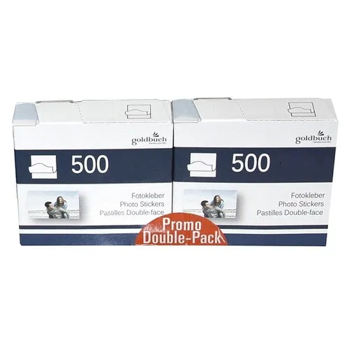 GOLDBUCH FOTOKLEBEPUNKTE SELBSTKLEBEND 2 X 500 STÜCK NEU OVP