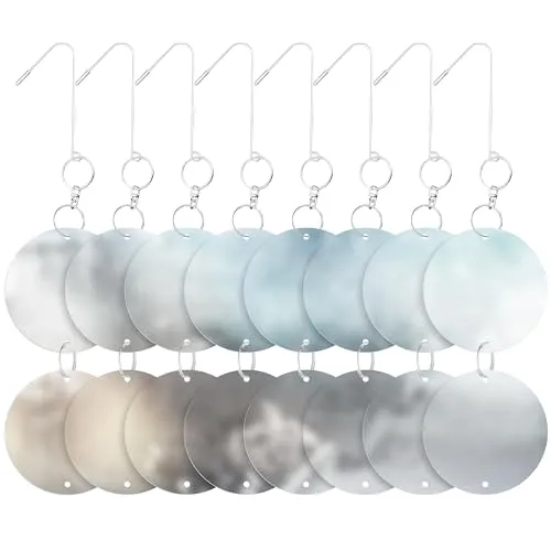 ISOTRONIC Aufhänger zur Vogelabwehr | Vogelschreck Taubenabwehr Taubenschreck | Wirksamer Schutz vor Tauben, Gänse, Spechte | arbeitet ohne Ultraschall Spikes Vogelnetz (8, Scheibe)