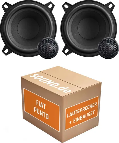 Emphaser ECP-G4 Lautsprecher Boxen Einbaupaket für Fiat Punto 199 - Komplettset für den einfachen Lautsprecheraustausch im Fiat Punto (2012-2018) mit hochwertigen Emphaser Komponenten. Inklusive Adapterringen und Stromdieben für eine unkomplizierte Installation.