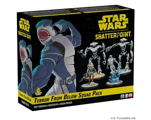 AMGE1003 - Star Wars Shatterpoint: Terror von unten - Gesellschaftsspiel für 2 Spieler ab 14 Jahren, erlebe spannende Hit-and-Run-Angriffe mit Riff Tamson und seinen Aqua-Droiden im Klonkrieg auf Mon Cala.