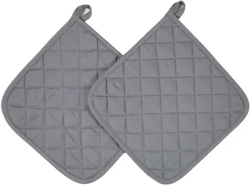 ZOLLNER Topflappen, (Set, 2-tlg), 25 x 25 cm, 100% Baumwolle, Temperaturbeständig bis 100°C