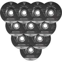STAHLWERK Schruppscheibe SW Pro Grind 125 mm - 10er Set - Hochleistungs-Schruppscheibe für Stahl und Edelstahl, ø125 mm, ideal zum Entfernen von Schweißrückständen und Rost. Langlebig und verschleißresistent, 10er Set für professionellen Einsatz.