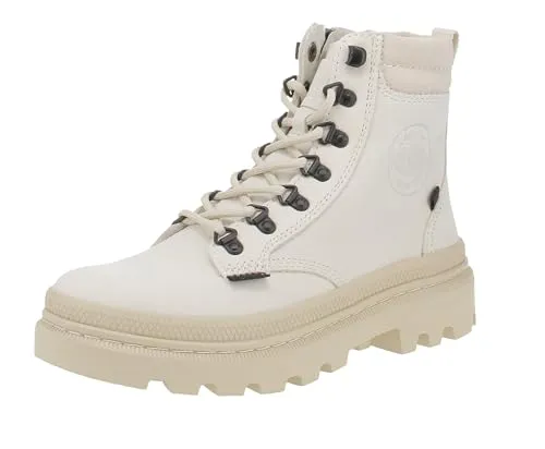 Palladium PALLATROOPER HKR NBK Boots weiblich, weiß, 40 EU - Wanderschuhe aus 100% Leder mit atmungsaktiver Baumwolle und geformter Polyurethan-Sohle für optimalen Komfort und Halt auf jedem Terrain.