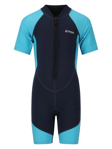 ZIG ZAG - Kinderschwimmanzug - Lycra Gr. 4 Jahre blau - Kompakter, kurzärmliger Schwimmanzug für Kinder mit praktischem Reißverschluss. Ideal für Schwimmen und Surfen; Material: 90% Polychloropren, 10% Polyester. Entdecken Sie weitere tolle Angebote von ZIG ZAG bei Bergfreunde.de!
