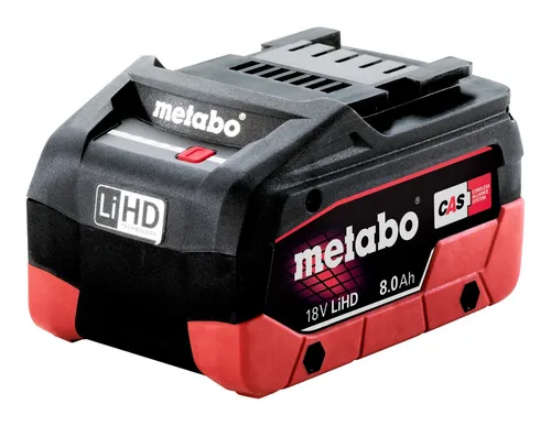 Metabo LiHD Akkupack 18 V 8,0 Ah - Li-Ion Akku (625369000), leistungsstark und kompatibel mit dem CAS System für vielseitige Anwendungen