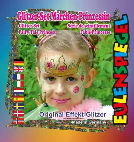 EULENSPIEGEL Schmink Set Glitzer Märchen Prinzessin 5 Teile