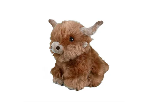 Teddys Rothenburg Kuscheltier Hochlandrind sitzend braun 20 cm Plüschrind (Kühe Stofftiere Plüschtiere Stiere Ochsen Rinder, Stoffkuh Plüschkuh Angusrind)