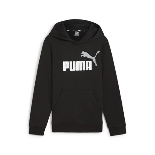 PUMA ESS+ 2 Col Big Logo Hoodie FL B - Hoodie für Jungen mit normaler Passform, Kängurutasche und stylischem Puma Logo – ideal für Freizeit und Sport.