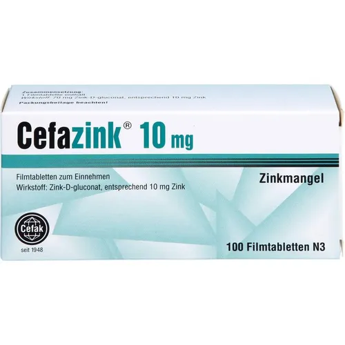 CEFAZINK 10 mg Filmtabletten 100 St. von Cefak