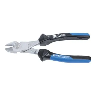 BGS 671 Kraft-Seitenschneider 200 mm - Hochwertiger Seitenschneider für Pianodraht, mit induktiv gehärteten Schneiden und ergonomischem 2-Komponenten-Griff – Made in Germany