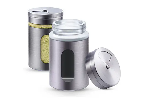 Praknu Salzstreuer 12 Gewürzdosen Silber I Gewürzstreuer Edelstahl Set 80ml, (Set, 12-tlg), Mit Sichtfenster und 3fach Streuregulierung