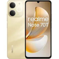 realme Note 70T 64GB/4GB RAM Dual-SIM beach-gold - Smartphone mit Android 15.0, 6.74