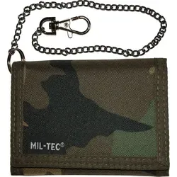 Mil-Tec Geldbörse mit Sicherheitskette, woodland - Grün von Mil-Tec