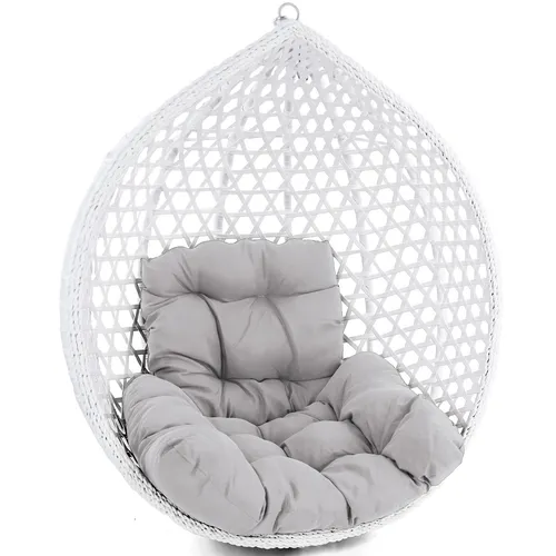 Kissen für Hängesessel Korb inkl. Rückenteil 2-teiliges Set Fun Hell Grau