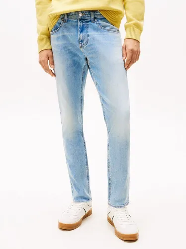 Tommy Jeans Slim-fit-Jeans Austin - Schmal zulaufende Denim Jeans in Blau - Moderne Slim Tapered Jeans mit mittlerer Leibhöhe, elastischem Material und lässigem Look, ideal für jeden Anlass.