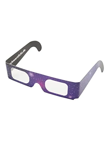 PSYWORK 3D-Brille | | Eckig | Karton | Partybrille | Psychedelisch | Effektbrille | Vollrahmen-Brille | 3D-Effekt | Schwarzlicht |