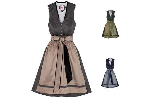 Spieth & Wensky Dirndl Dilliane Midi-Dirndl Kleid 42/XL in braun von Spieth & Wensky