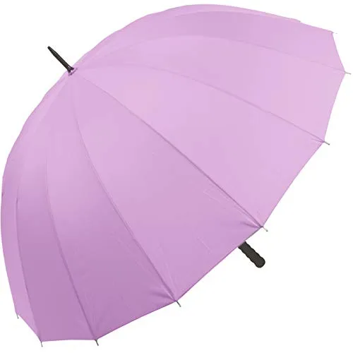iX-brella XXL Partnerschirm - Leichter Regenschirm mit Softgriff - Stockschirme: 16-teilig, 1,29m Durchmesser, ideal für Paare. Hochwertiges Pongee-Polyester und leichtes Gestell sorgen für Stabilität und Komfort.