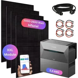 Balkonkraftwerk 2000 Watt mit Anker Solarbank 3 Pro - Powerstations: Effizientes 2000 Watt Balkonkraftwerk mit 4 bifazialen Modulen für bis zu 30% höheren Ertrag und 5,4 kWh Speicher – Alles in einem Set für maximale Energieunabhängigkeit.