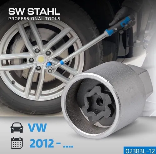 SW-Stahl 02383L-12 Felgenschloss Adapter Code 532 für VW