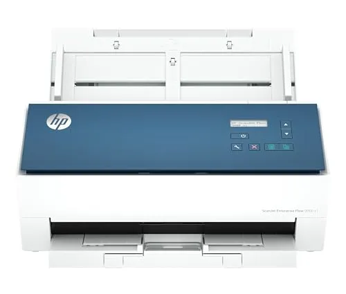HP ScanJet Enterprise Flow 9000 s1 Scanner - A3 Dokumentenscanner mit Duplex-Funktion und 80 Seiten/Min. Scangeschwindigkeit. Ideal für effizientes Scannen von großen Dokumenten mit automatischem Dokumenteneinzug (ADF) für bis zu 100 Blatt.