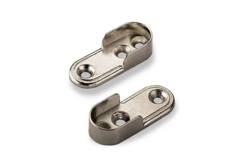 SO-TECH® Garderobenstange Schrankstangenlager Schrankrohrlager oval, (2 St)