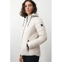 Barbara Lebek Steppjacke mit Kapuze - Funktionsjacke in Größe 42 aus 100% Polyester, bietet Wärme und Stil in der Farbe panna cotta.