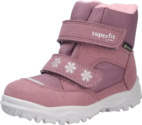 Superfit HUSKY1 lila/rosa (8510) 21 - Vegane Kinder Boots für den Winter, wasserdicht mit GORE-TEX Membrane und kuscheligem Warmfutter. Ideal für Freizeit und Camping, mit zwei Klettverschlüssen für optimale Passform.
