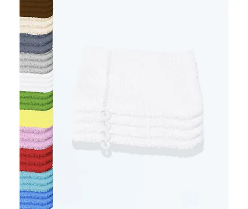Buymax Waschhandschuh Premium Waschhandschuhe, Waschlappen Set, Frottee: 100% Baumwolle (Spar-Set, 4-St), 15 x 21 cm, mit Aufhängeschlaufe, weich, saugstark