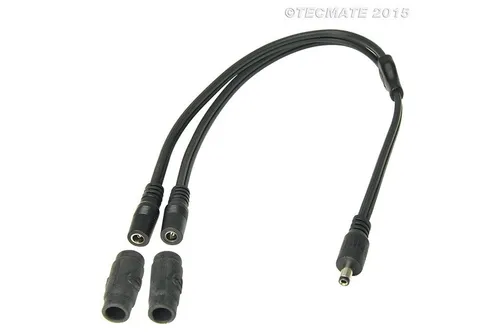 OPTIMATE Motorradhose Adapter Hohlstecker auf 2x Hohlstecker-Kupplung (No.45)