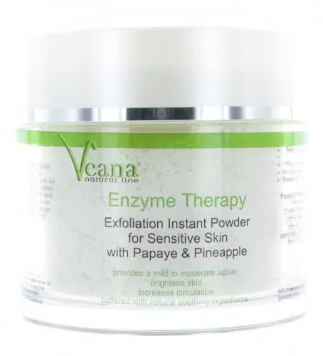 Veana Enzyme Peeling Pulver 100g - Hautklärendes Gesichtspeeling mit Papaya und Ananas - Gesichtspeelings: Sanfte, porentiefe Reinigung mit veganen Enzymen, ideal für alle Hauttypen, auch bei Akne. Für bis zu 50 Anwendungen, tierversuchsfrei und ohne Mikroplastik.