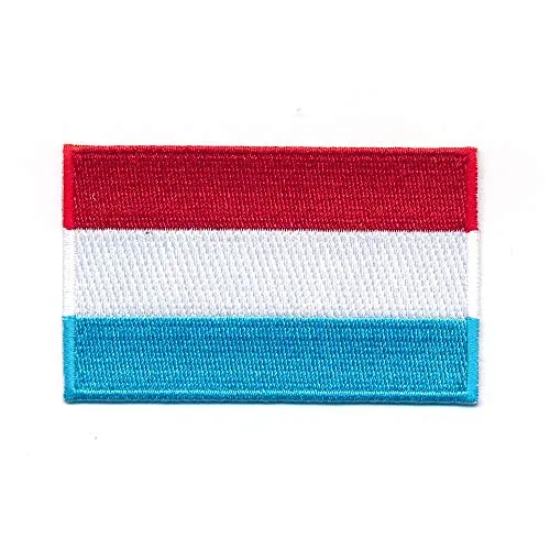 hegibaer 40 x 25 mm Großherzogtum Luxemburg EU Flagge Aufnäher Aufbügler Patch 1172 A
