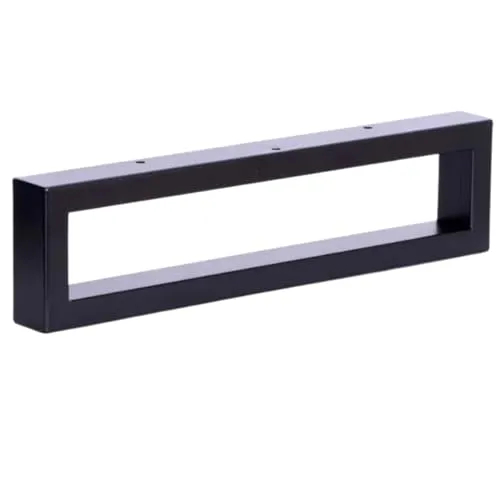 Anwicar Rechteckiges Möbelbein, Möbelfüß, Schrankfuß, Metallbein, Sockelfuß, Schwarze, 40 x 10 cm, 1 Stück, loft-Stil