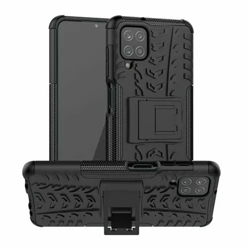 Oudoor Hülle Kompatibel mit Samsung Galaxy A52 | Case Panzer Hülle Cover Schutzhülle Etui Bumper | Schwarz