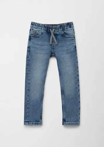 s.Oliver Jungen 2149084 Jeans, 54Z2 blau, 122/REG - Jungen-Jeanshosen mit elastischem Bund und Schnürung, ideal für bequemen Sitz und optimale Passform.
