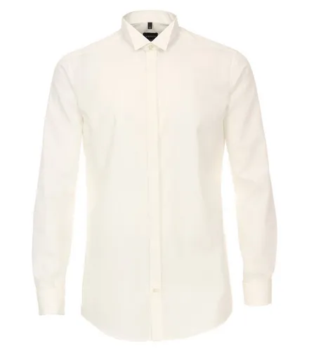 VENTI VENTI Businesshemd uni beige|weiß 41 - Elegantes Businesshemd in Beige und Weiß, aus 100% bügelfreier Baumwolle für einen gepflegten Look. Ideal für den modernen Büroalltag, Größe 41, schmale Passform.