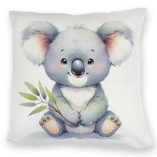 speecheese Sitzender Koala Kuschelkissen Niedliches Koala-Kuschelkissen Dasitzendes süßes Tiermotiv Beuteltier aus Australiens Fauna Kinderzimmer Wohn-Deko