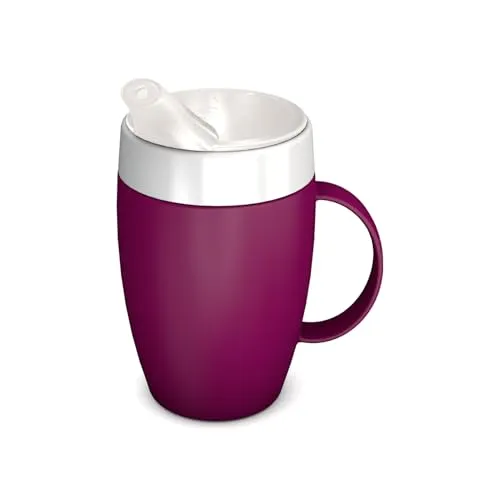 Ornamin Becher mit Trink-Trick mit Schnabelaufsatz, brombeer
