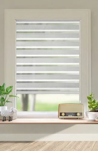 Doppelrollo Dark von my home, ohne Bohren - Doppelrollo in modernem Streifendesign, einfach ohne Bohren mit Klemmträgern montierbar und regulierbarer Lichteinfall für ein stilvolles Zuhause.