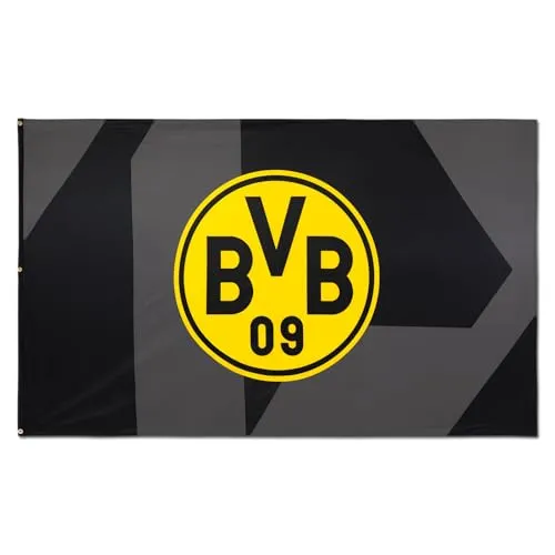BVB Hissfahne Schwarz 250x150cm in schwarz von Dortmund